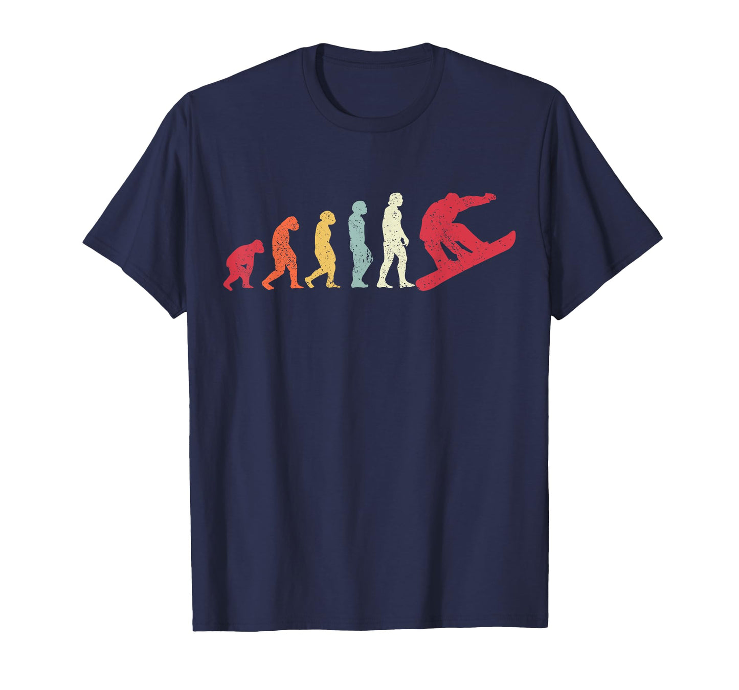 Snowboard Evolution Of Man Boarder Monkey Ape To Snowboarder T-Shirt