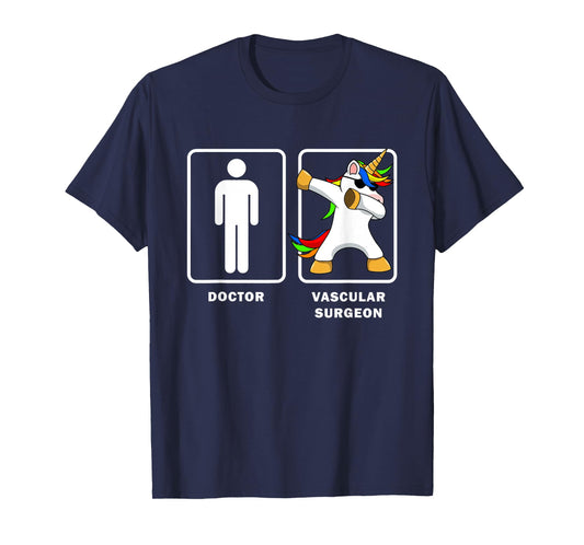 Vascular Surgeon VS Doctor Dabbing Unicorn Shirt Medical T-Shirt
