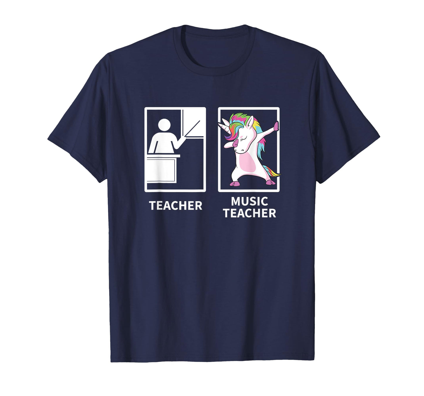 Music Teacher Shirts, Dabbing Unicorn Teacher Gift T-Shirt