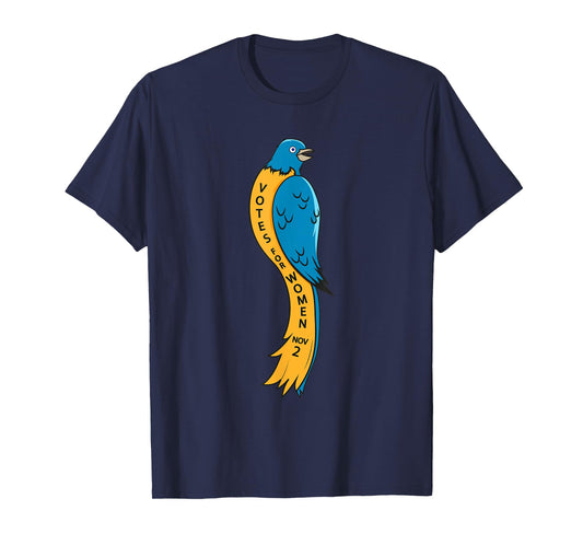 Votes For Women Suffrage Blue Bird 100 Years Feminist T-Shirt