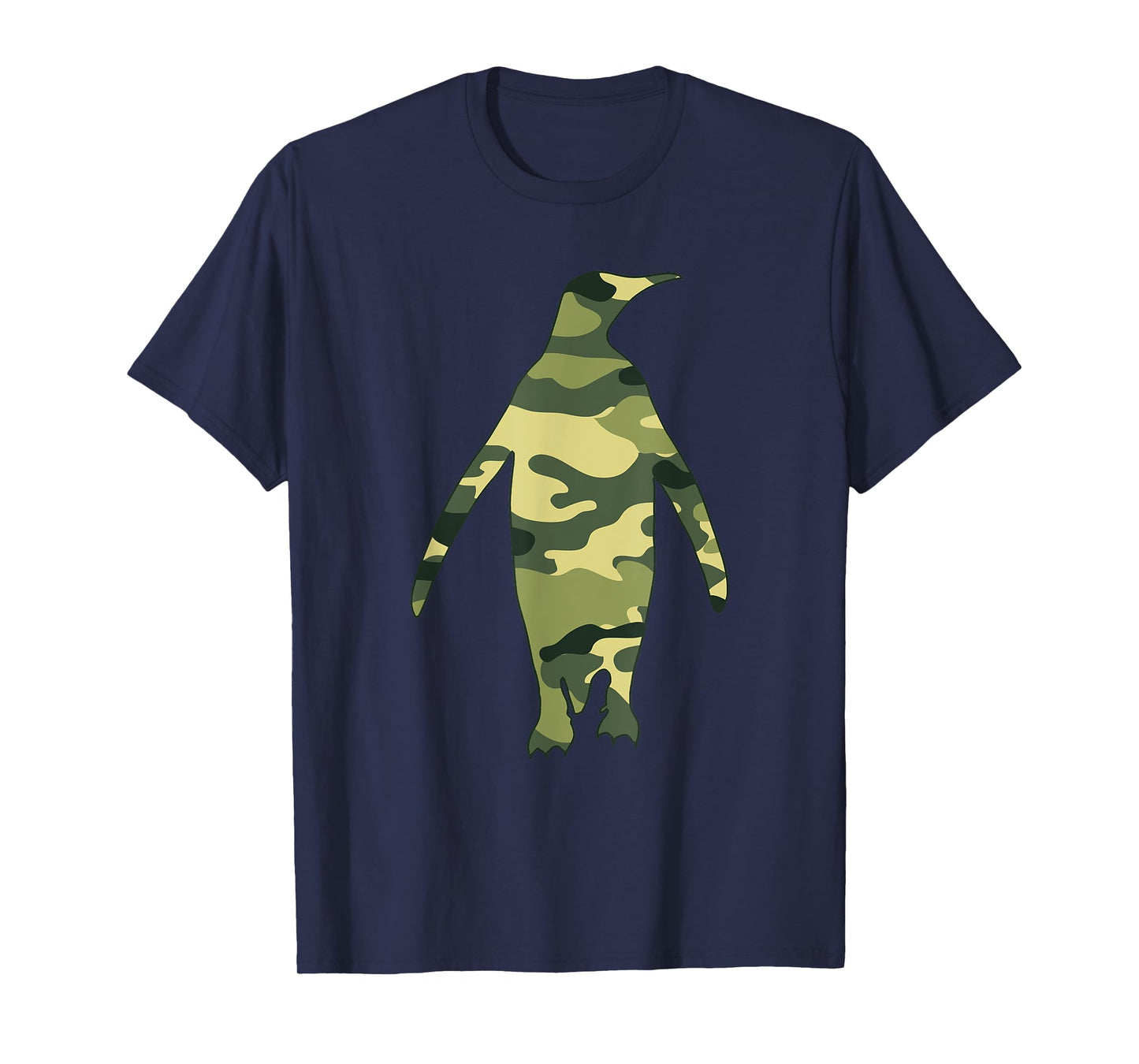 Military Penguin Camo Men Print US Bird Animal Veteran Gift T-Shirt