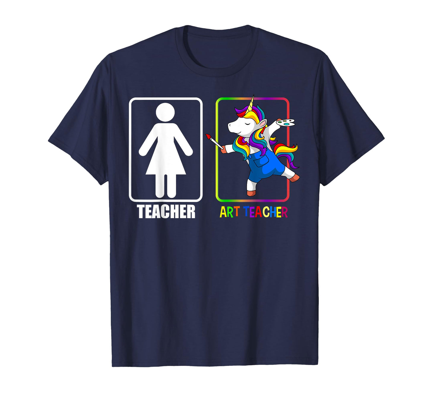 Art Teacher Unicorn Lover Visual Arts Painting Drawing T-Shirt