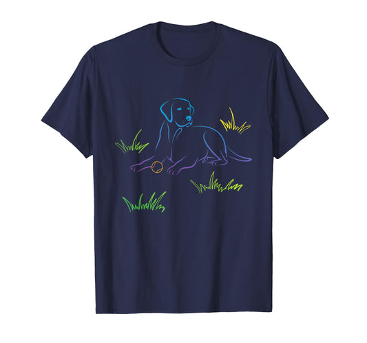 Labrador Retriever Catching Ball - Dog Owner Puppy Pup Lover T-Shirt for Men Women Kids