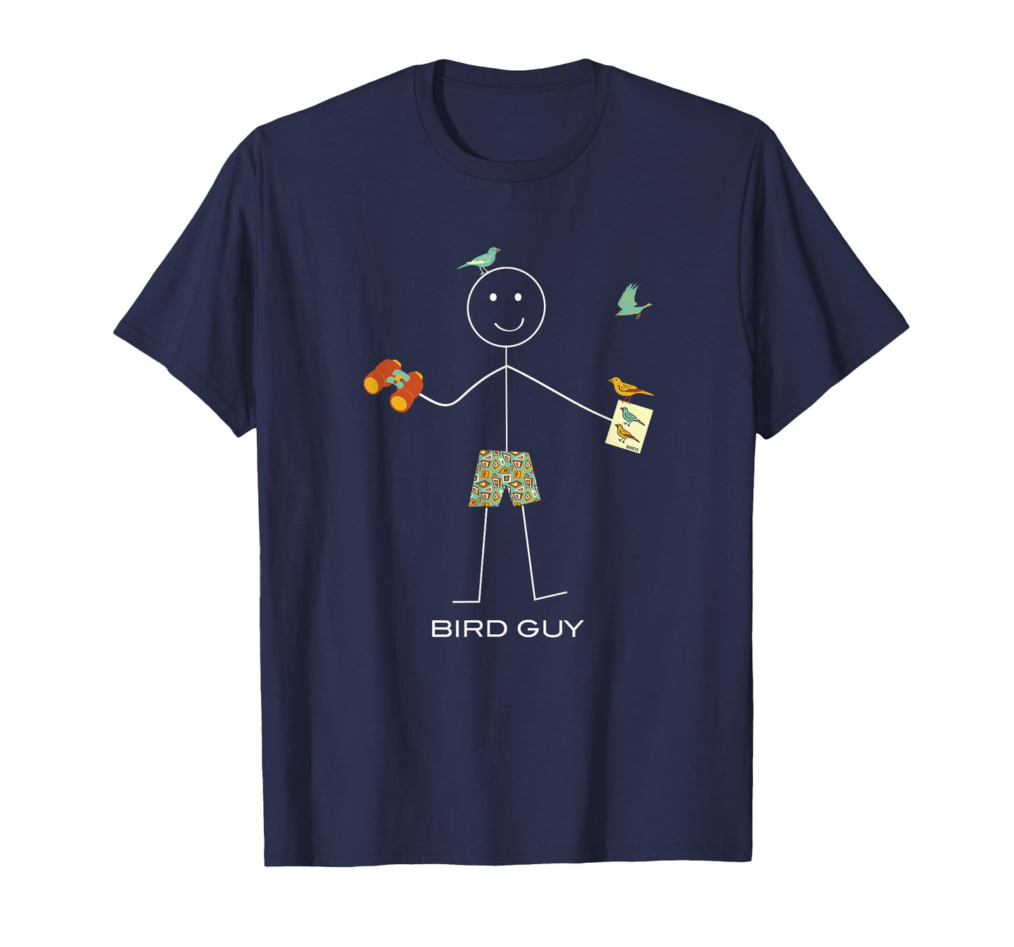 Whyitsme Design Men's Birding T-Shirt, Black, Small