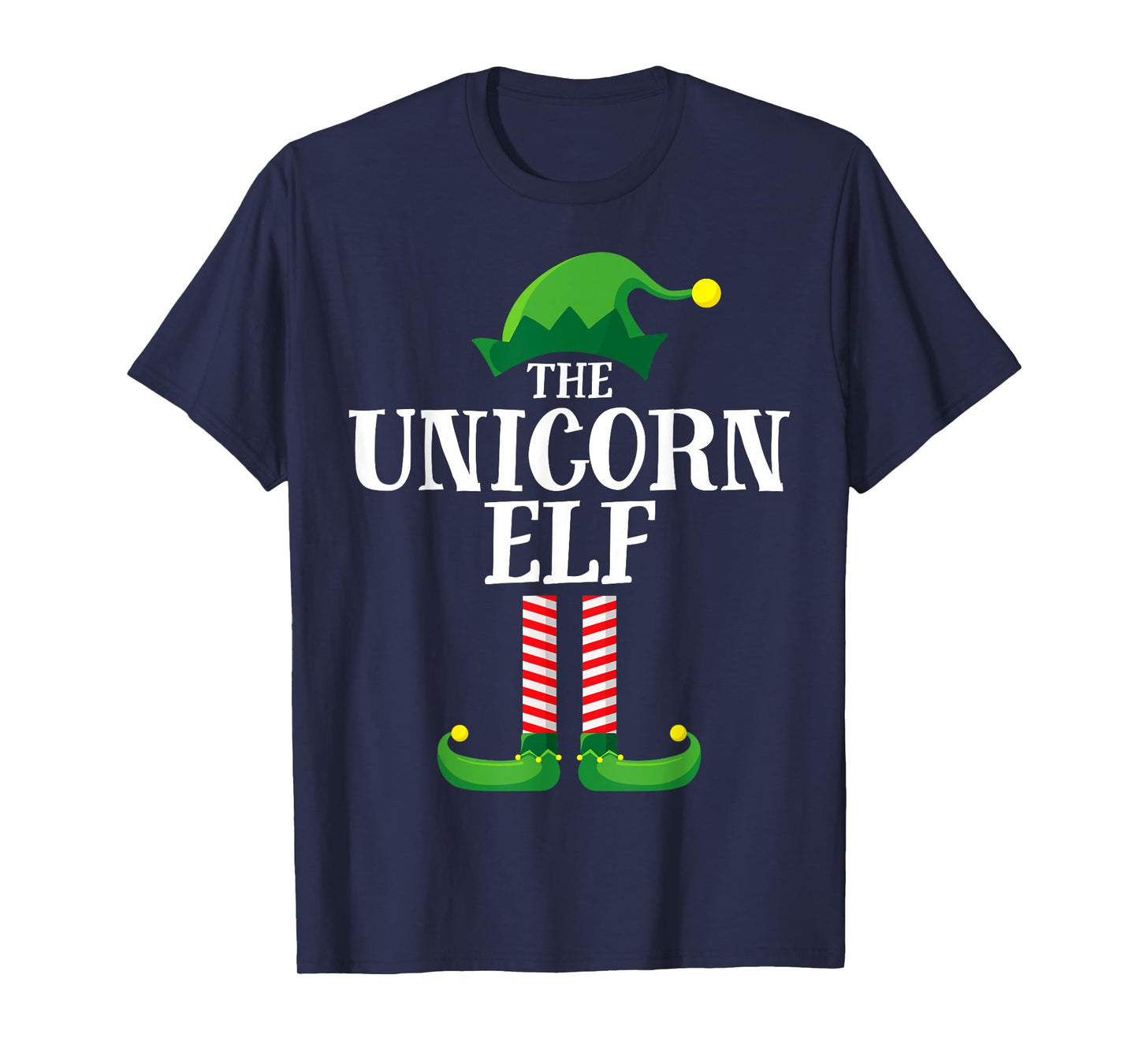 Unicorn Elf Matching Family Group Christmas Party Pyjamas T-Shirt