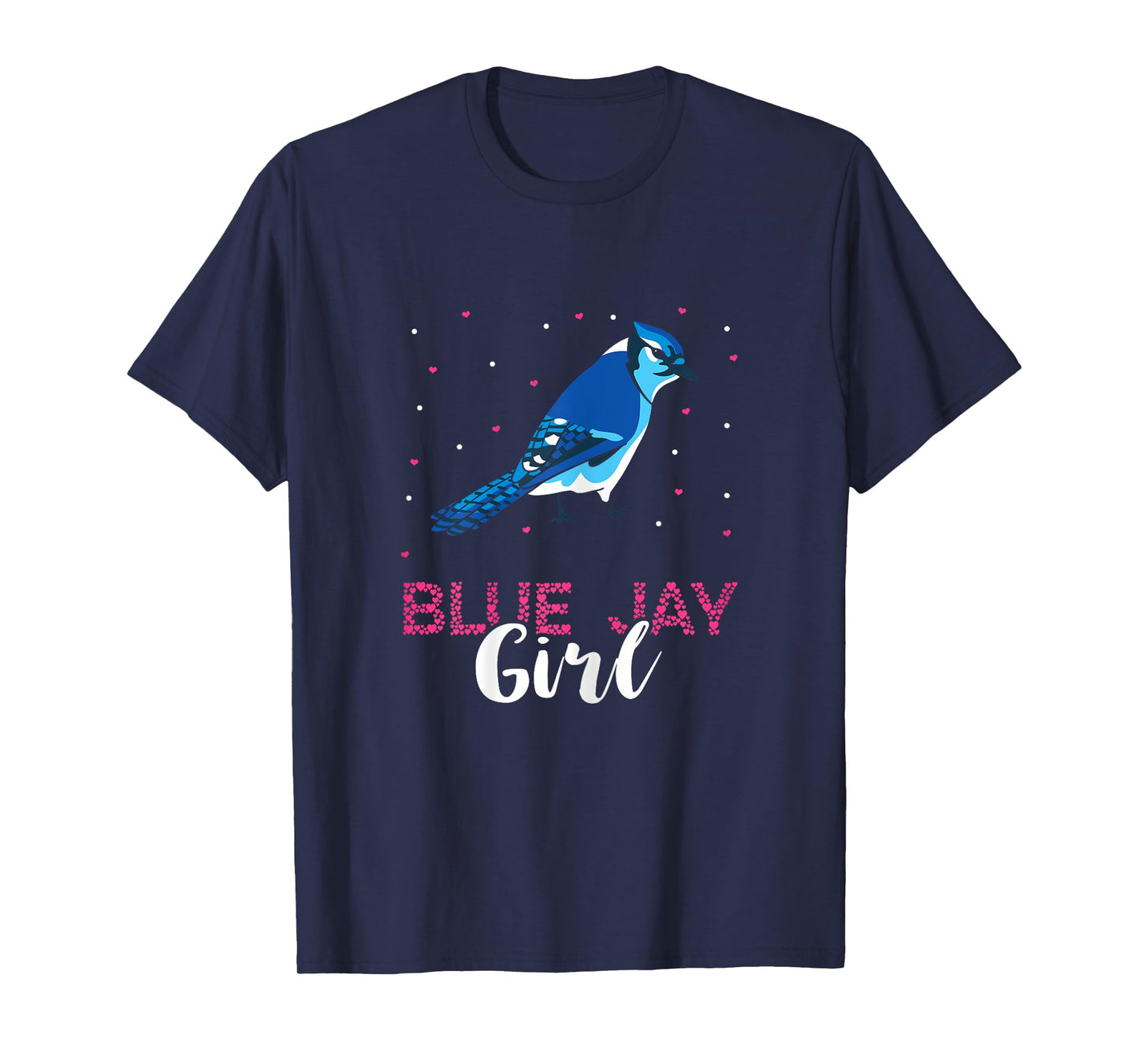 Blue Jay Girl Birder Stellers Jay Blue Jay Bird Ornithology T-Shirt