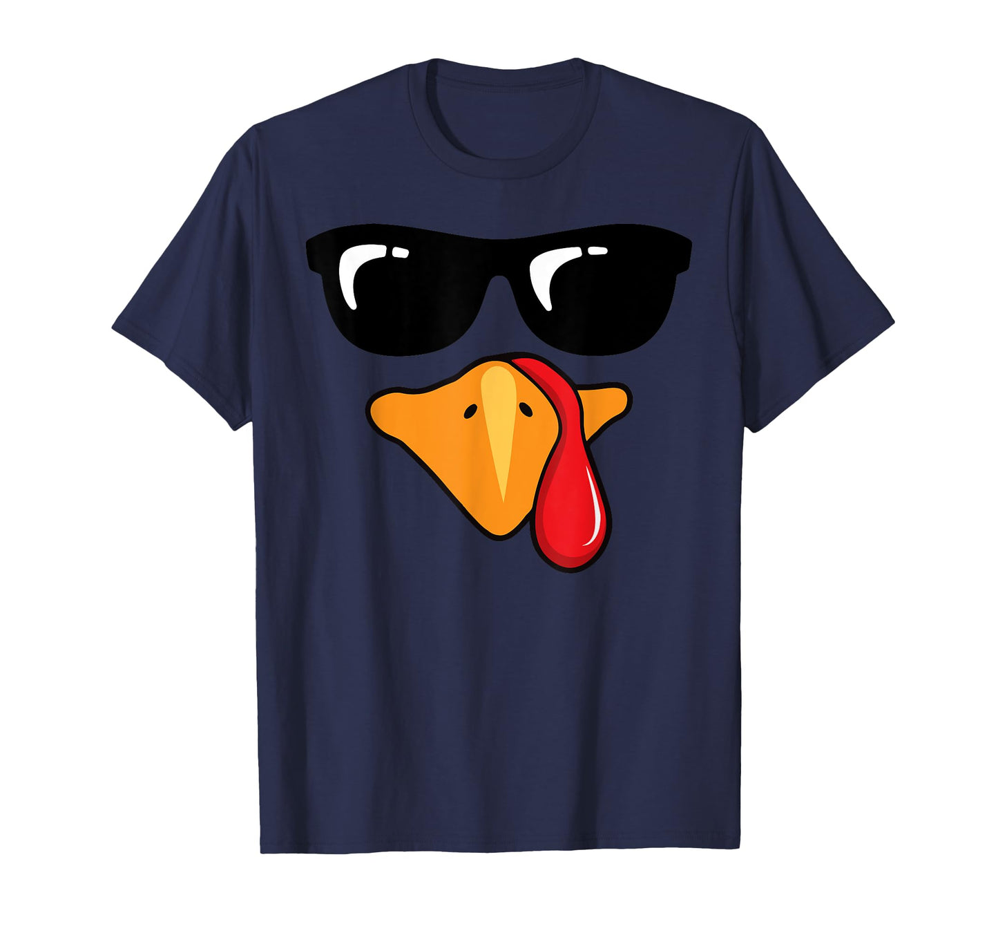 Coolest Turkey Face Funny Thanksgiving Day for Kids T-Shirt