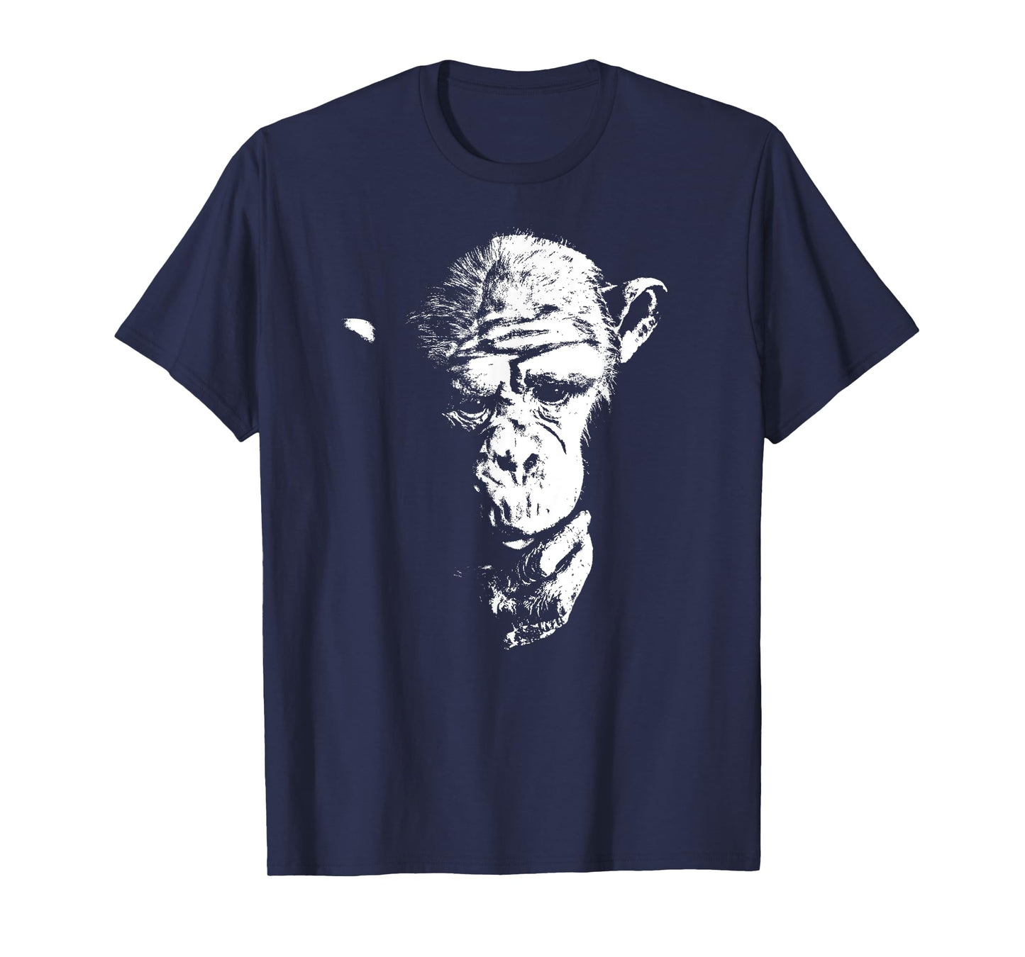 Chimpanzee T Shirt Thinking Monkey, Ape, Cool Chimp Tee T-Shirt