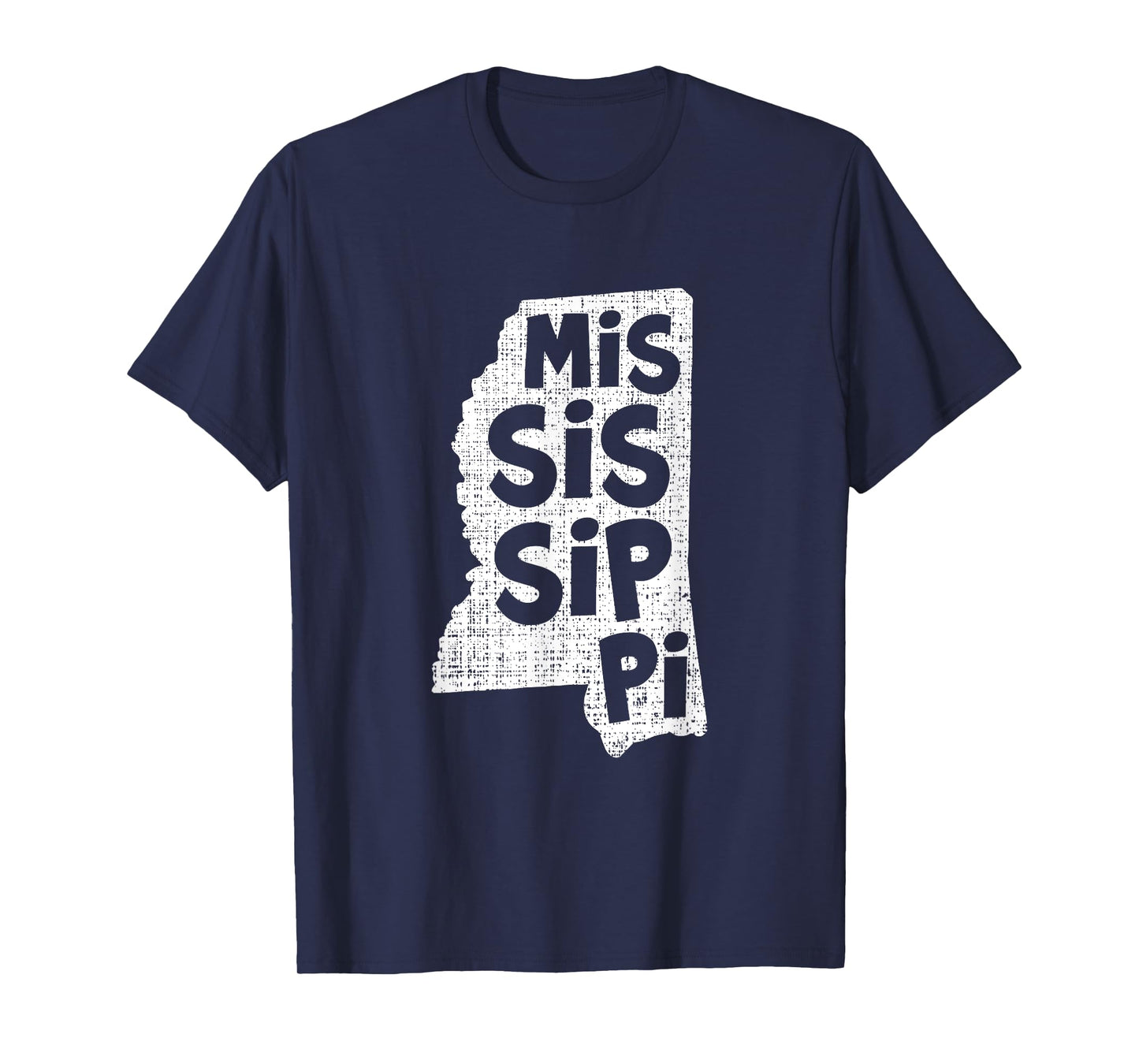 Mississippi State Lines Map Souvenir Gift T-Shirt