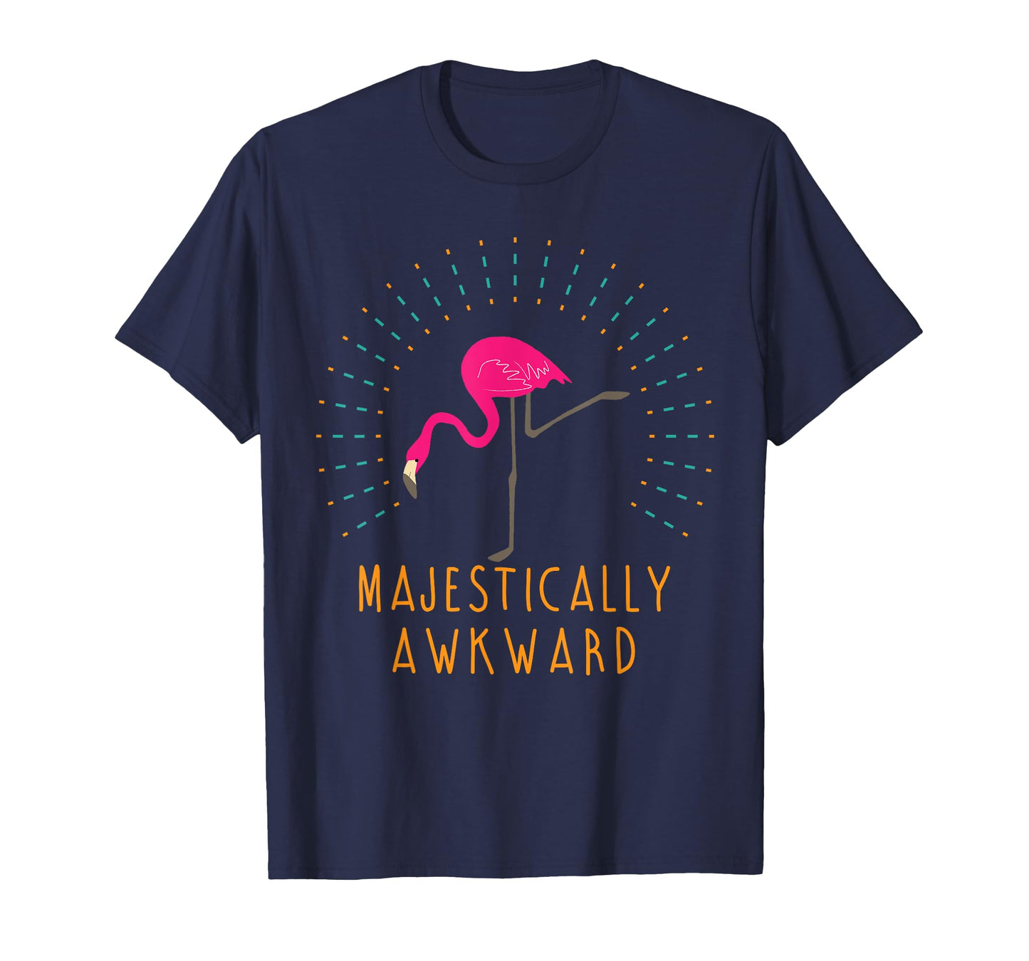 Majestically Awkward T-Shirt Funny Flamingo Novelty Gift T-Shirt