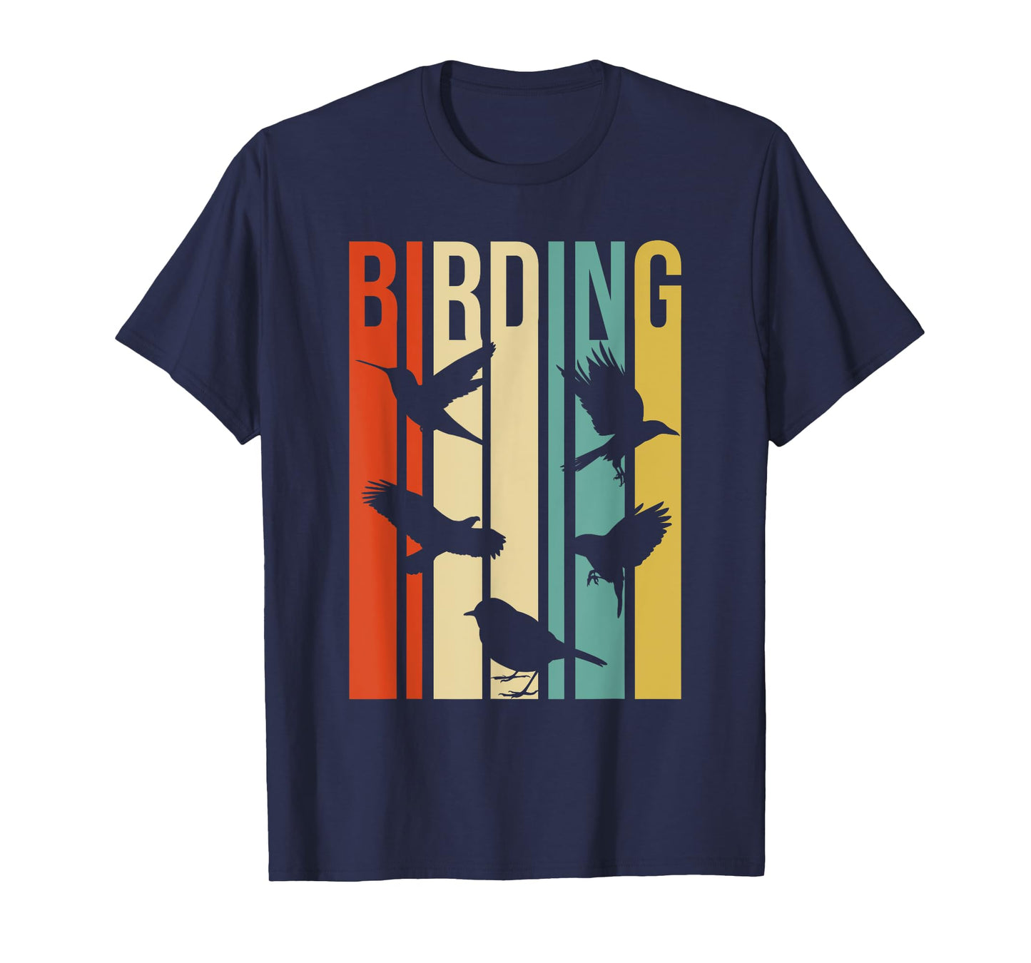 Vintage Style Birding T-Shirt For Birders With Birds T-Shirt