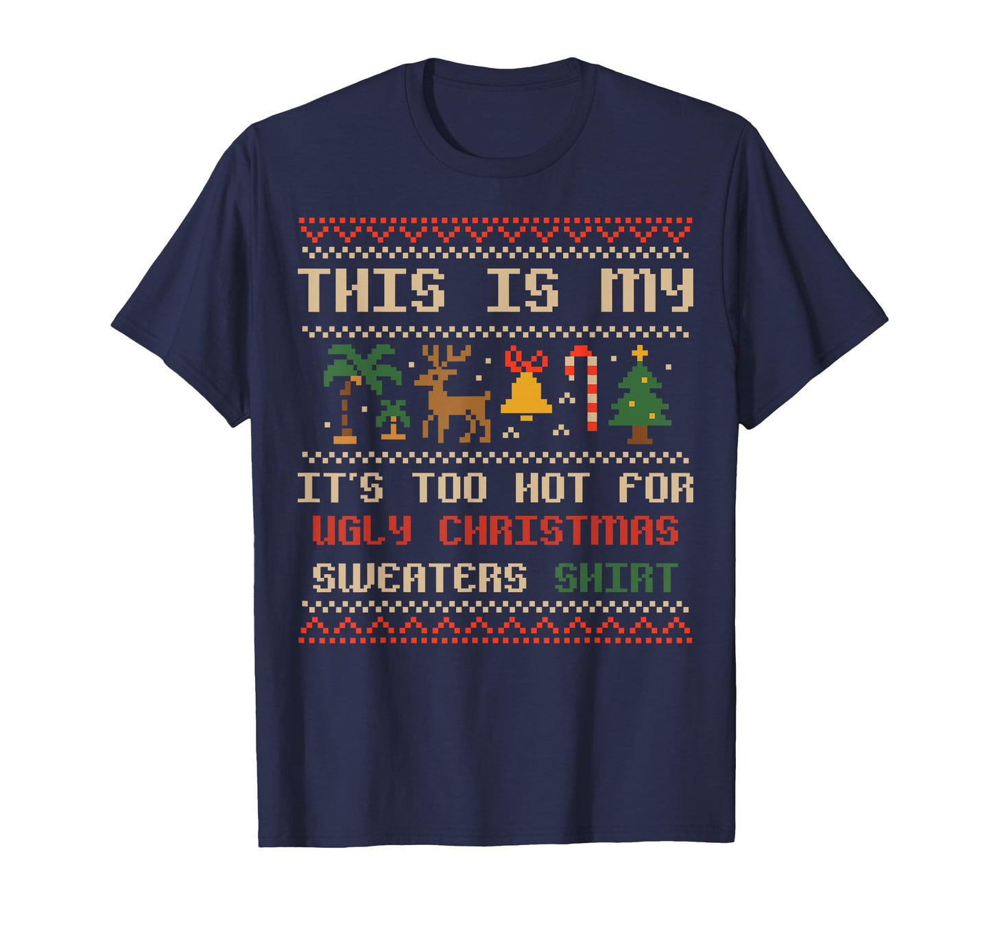 This Is My Christmas In July Summer Hawaiian Christmas Santa T-Shirt