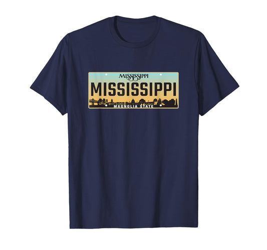 Mississippi License Plate - Great Gift Idea - Car Enthusiast T-Shirt
