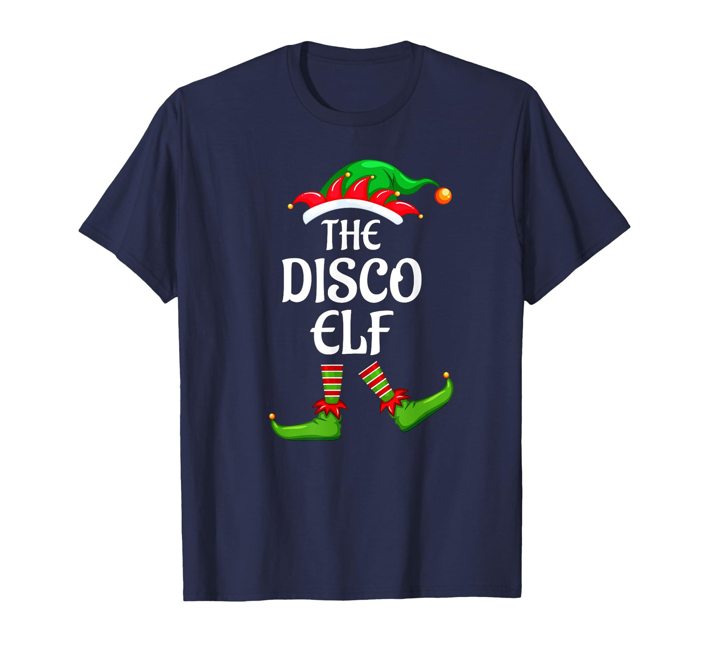 Disco Elf Matching Family Group Christmas Party T-Shirt