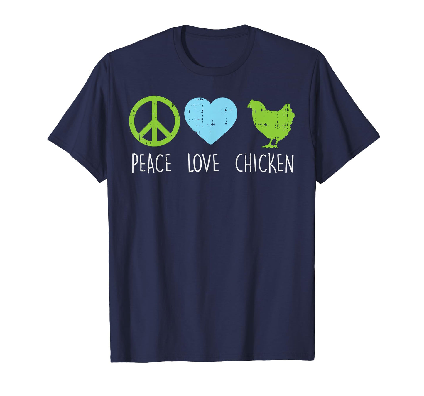Peace Love Chicken Hippie Farming Farm Animal Farmer Gift T-Shirt
