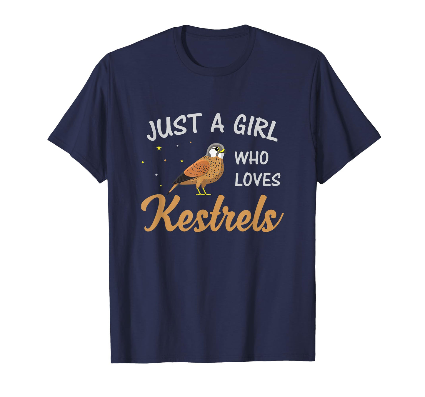 Just A Girl Who Loves Kestrels Birds Birding Kestrel Lover T-Shirt