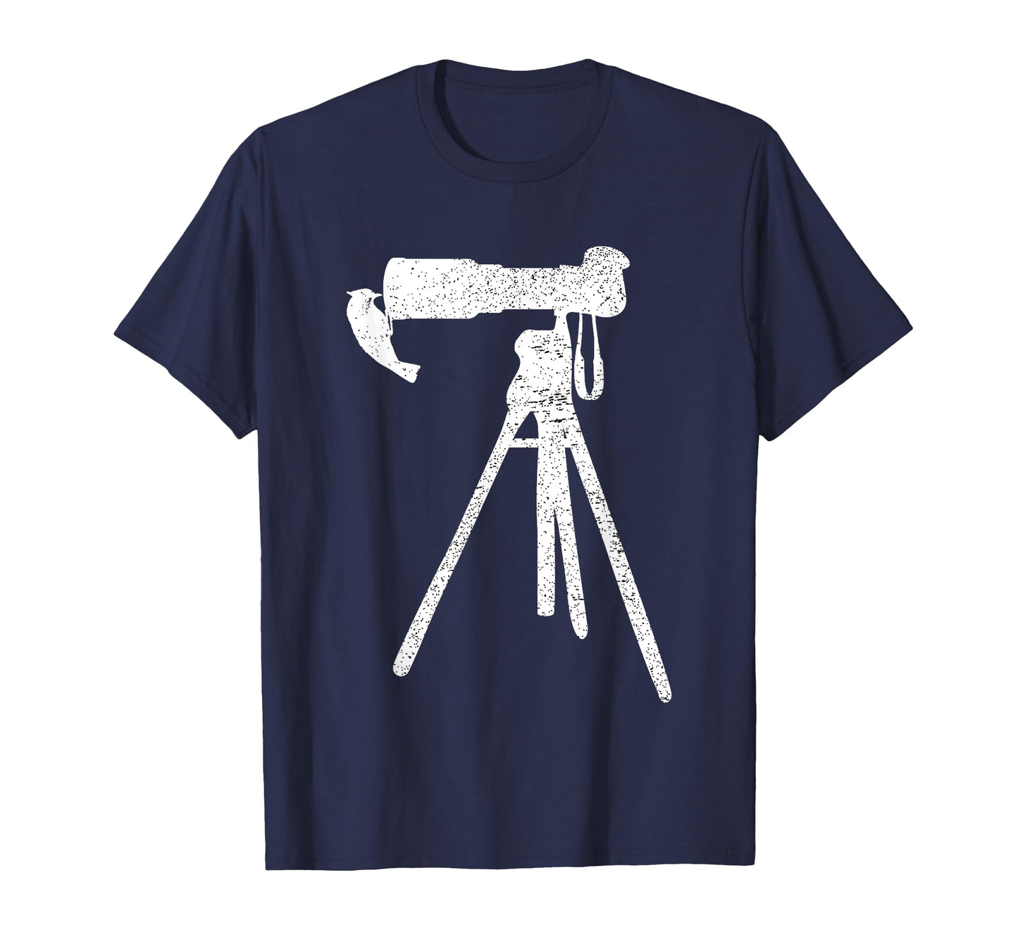 Retro Vintage Distressed Bird Photographer Wildlife Print T-Shirt