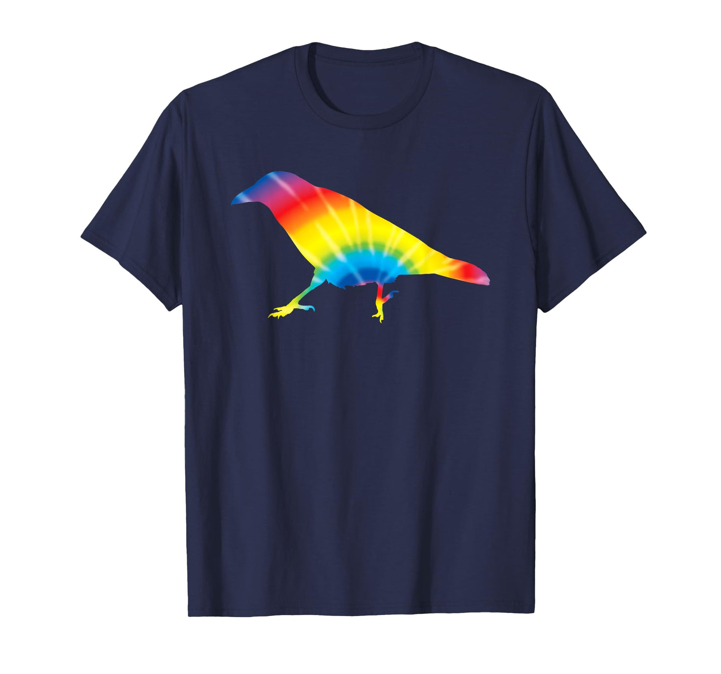 Tie Dye Crow Rainbow Print Raven Bird Hippie Peace Gift T-Shirt