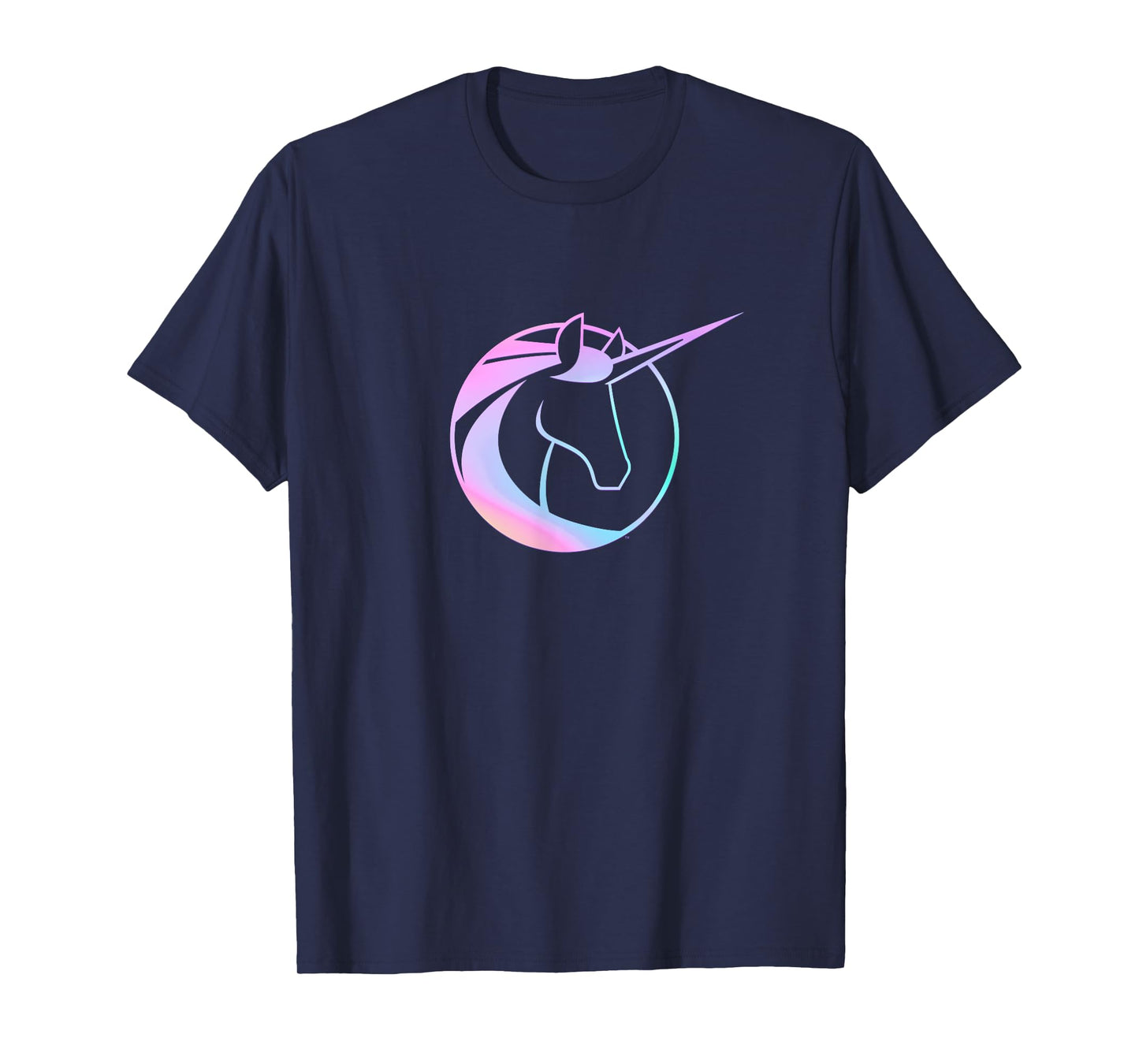 Unicorn Academy Icon and Logo Front and Back Print T-Shirt