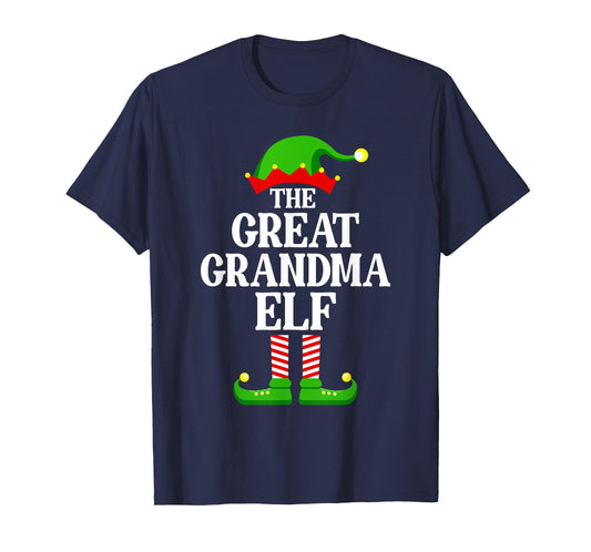 Great Grandma Elf Family Matching Group Funny Christmas T-Shirt