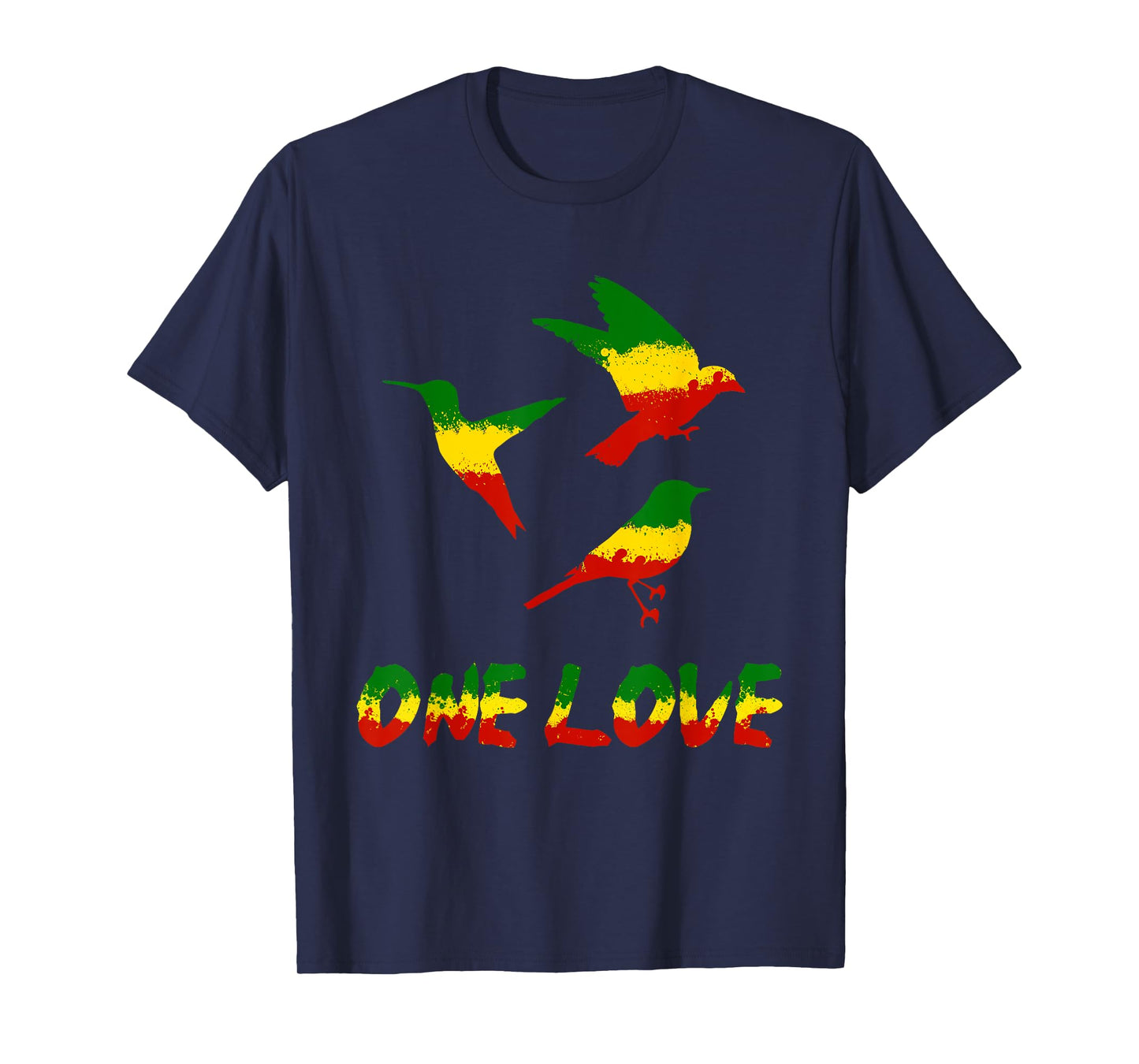 Bird Lover One Love Rasta Reggae Rastafarian Jamaica Roots T-Shirt