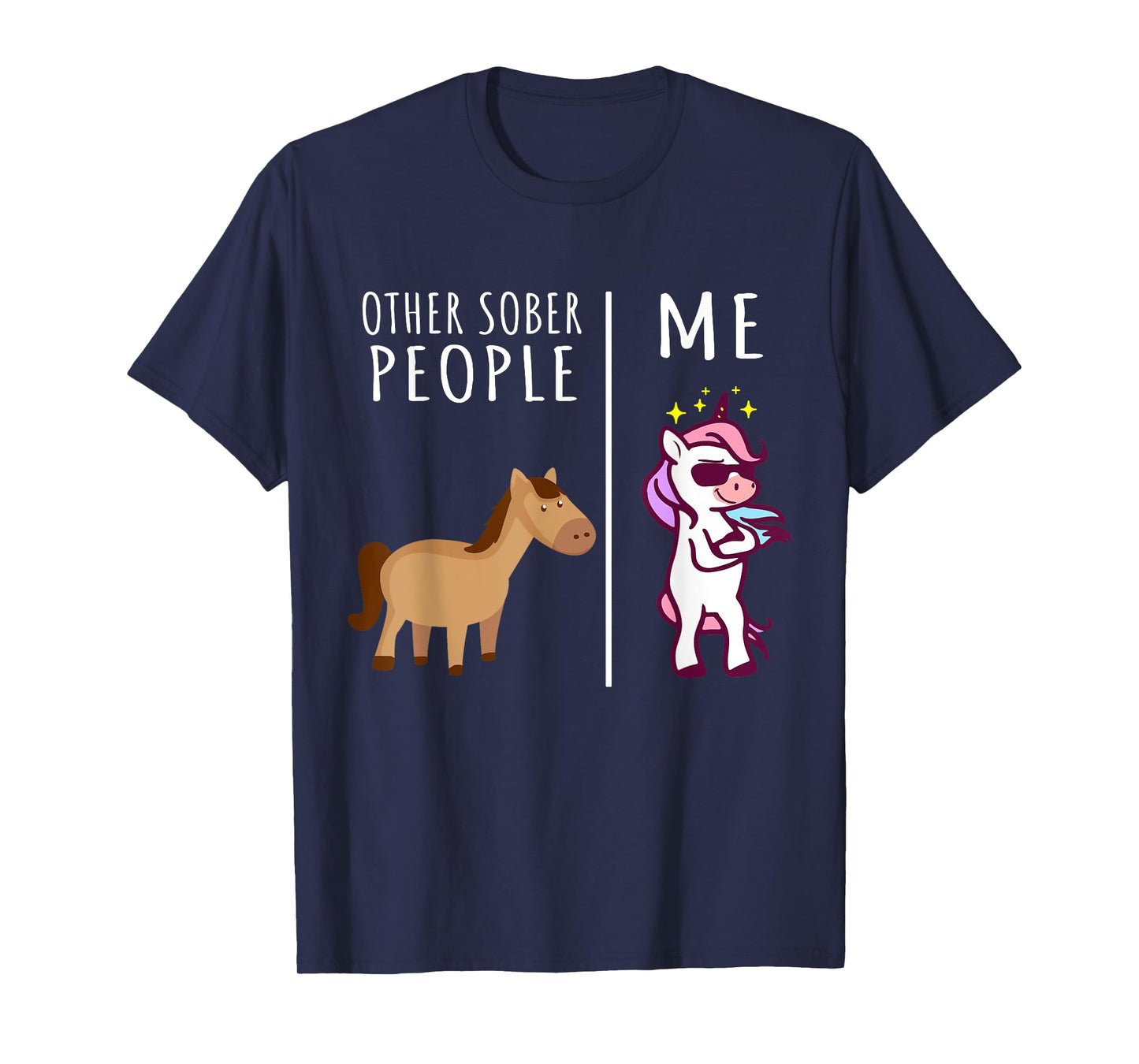 Other Sober People Me Unicorn AA Recovery Gifts Sobriety T-Shirt