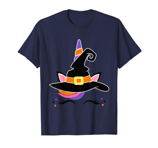 Kids Girls Unicorn Witch Baby and Toddler Halloween Witchy T-Shirt