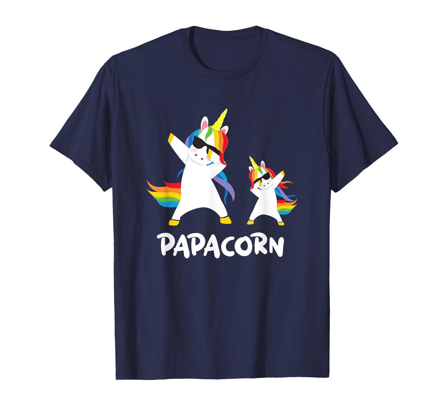 Funny Grandpa Dad Papa Unicorn Papacorn Dab Dabbing T Shirt T-Shirt