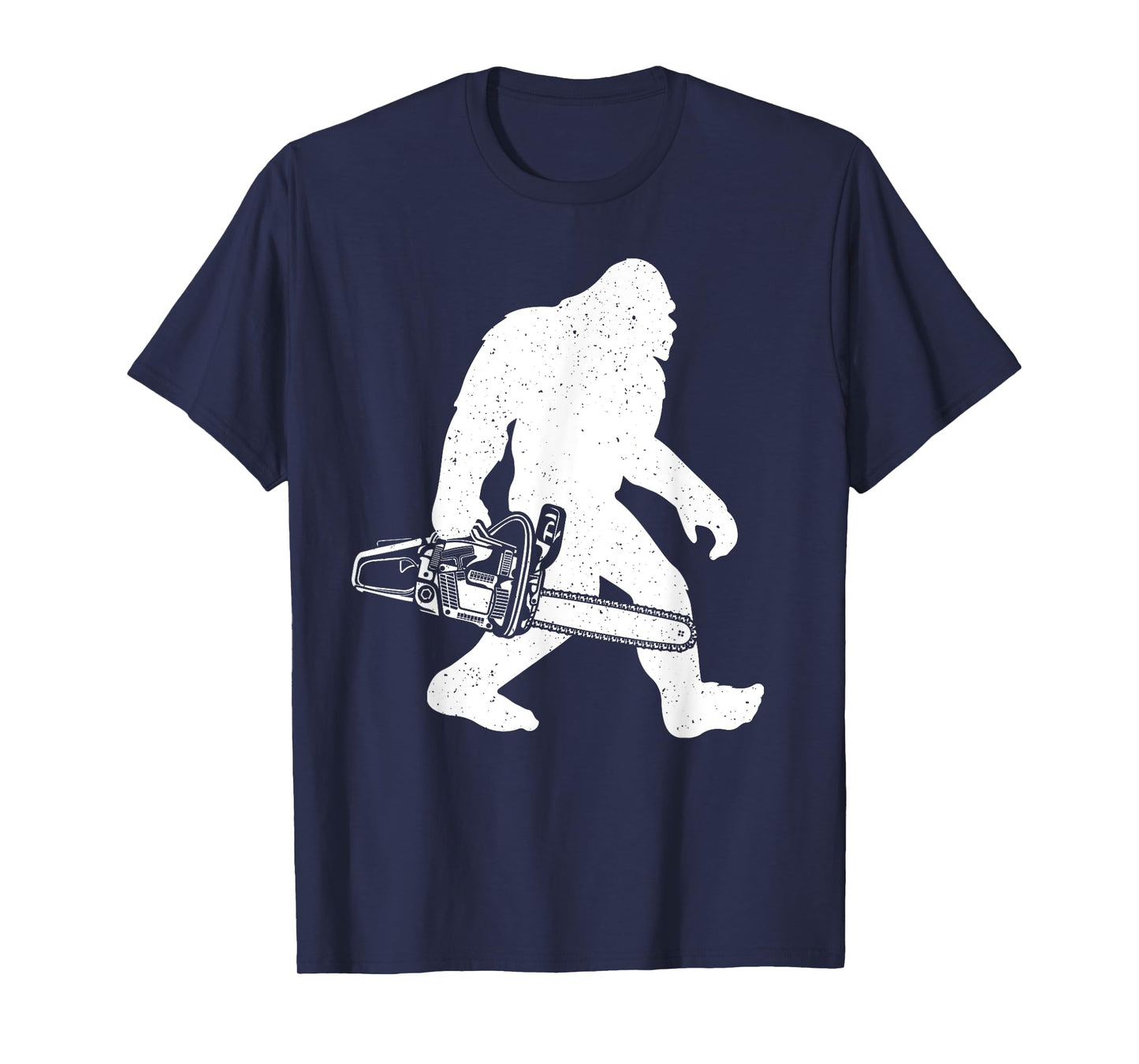 Cool Lumberjack Art For Men Women Bigfoot Sasquatch Chainsaw T-Shirt