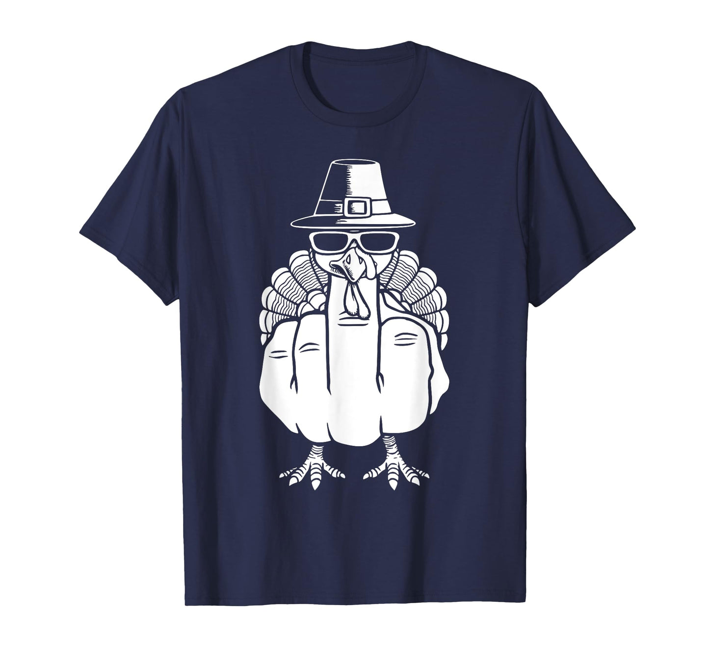 Turkey Middle Finger Adult Anti Social Thanksgiving Hand T-Shirt