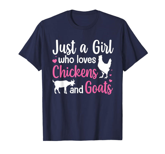 Cool Chicken Goat Design For Women Girls Pygmy Goat Lover T-Shirt