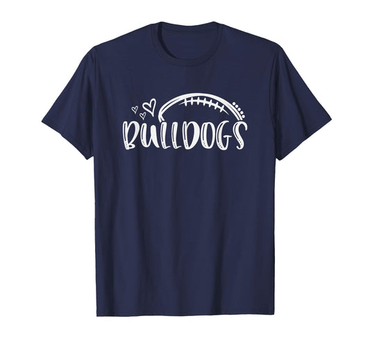 Football Bulldogs School Sports Fan Team Spirit T-Shirt