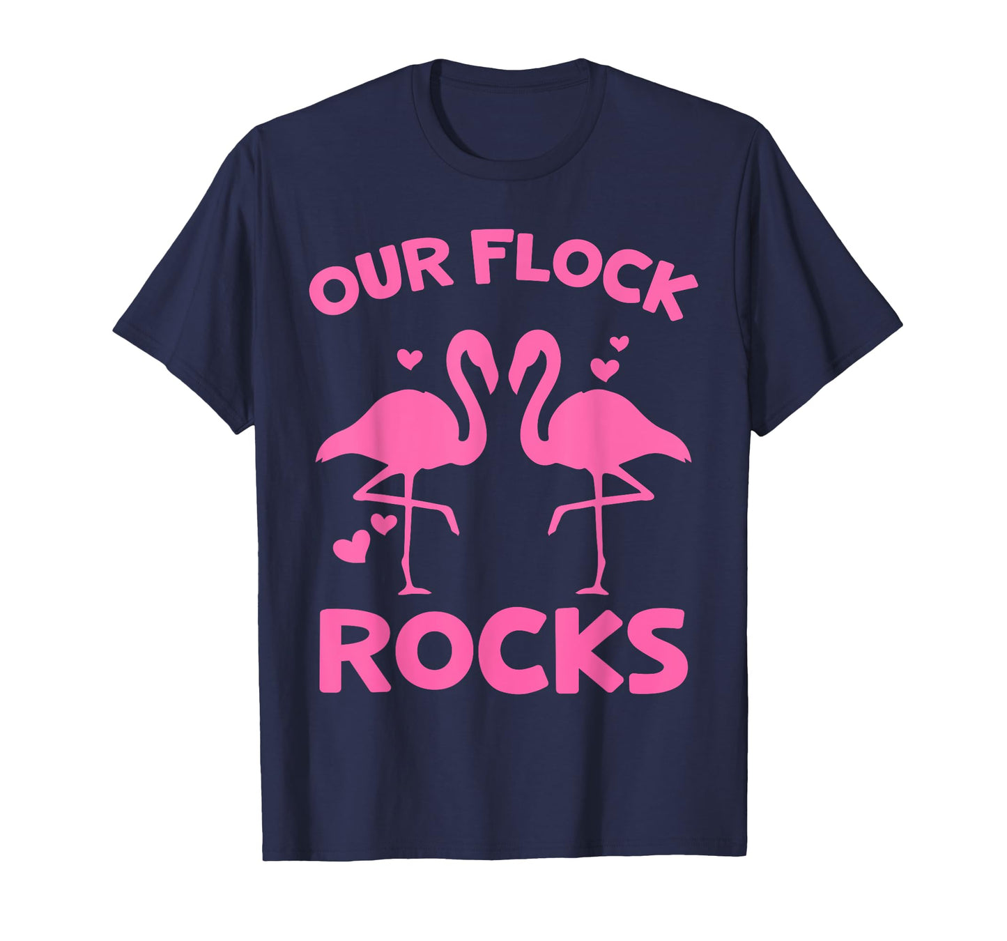 Our Flock Rocks Flamingo Matching Family Vacation Group T-Shirt