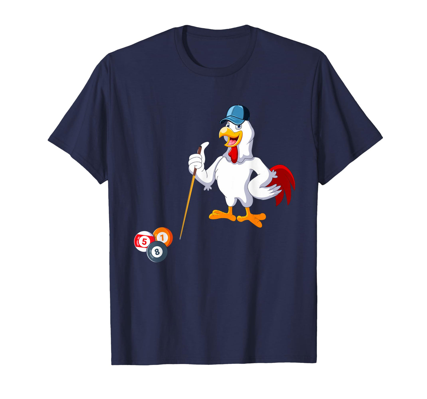Chicken Playing Billiards Costume Billiards Player Family T-Shirt