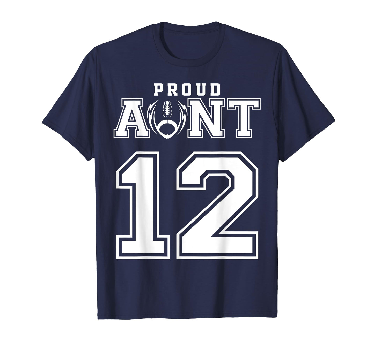 Custom Proud Football Aunt Number 12 Personalized For Women T-Shirt