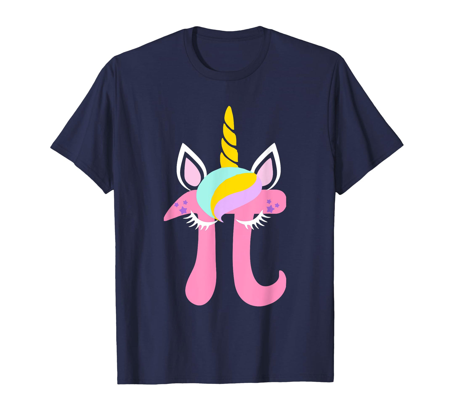 Unicorn Pi Symbol Funny Math Nerd for Men Women Kids T Shirt T-Shirt