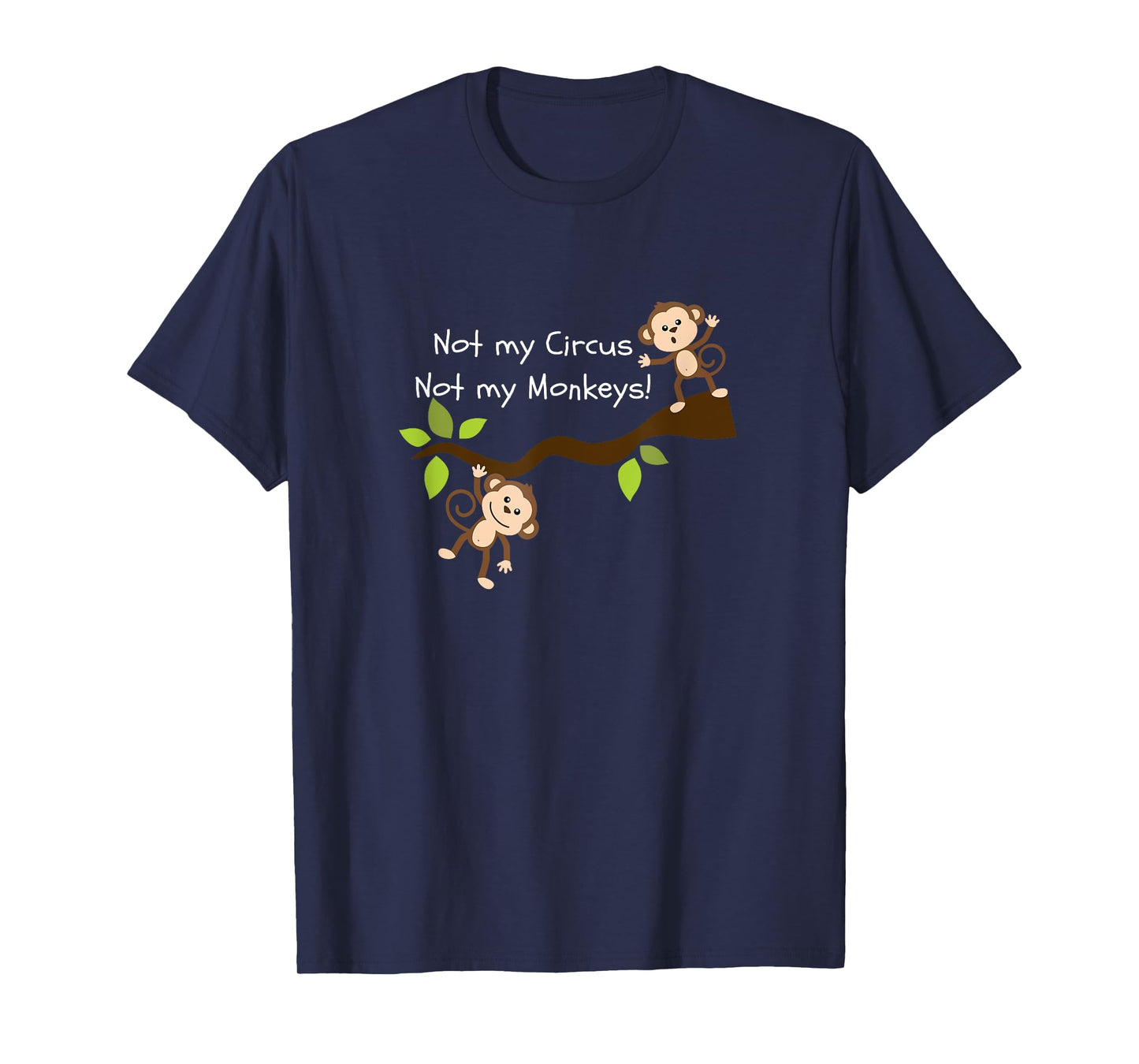 Tireless Tees Not My Circus, Not My Monkeys Women's Black Cartoon T-Shirt
