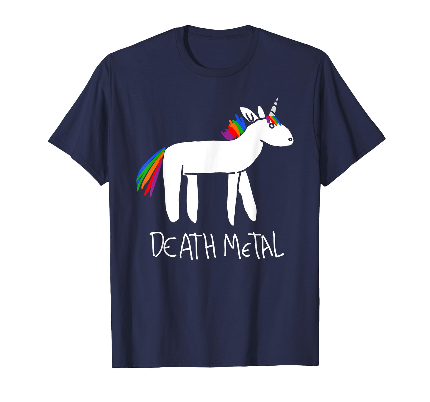 Death Metal Unicorn Funny Goth Kidcore Meme Sarcastic Ironic T-Shirt