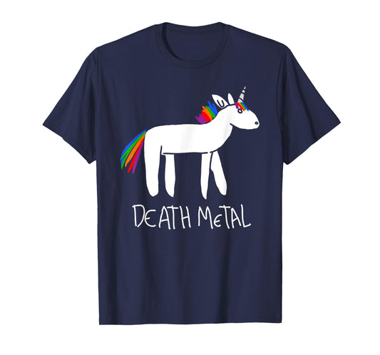 Death Metal Unicorn Funny Goth Kidcore Meme Sarcastic Ironic T-Shirt