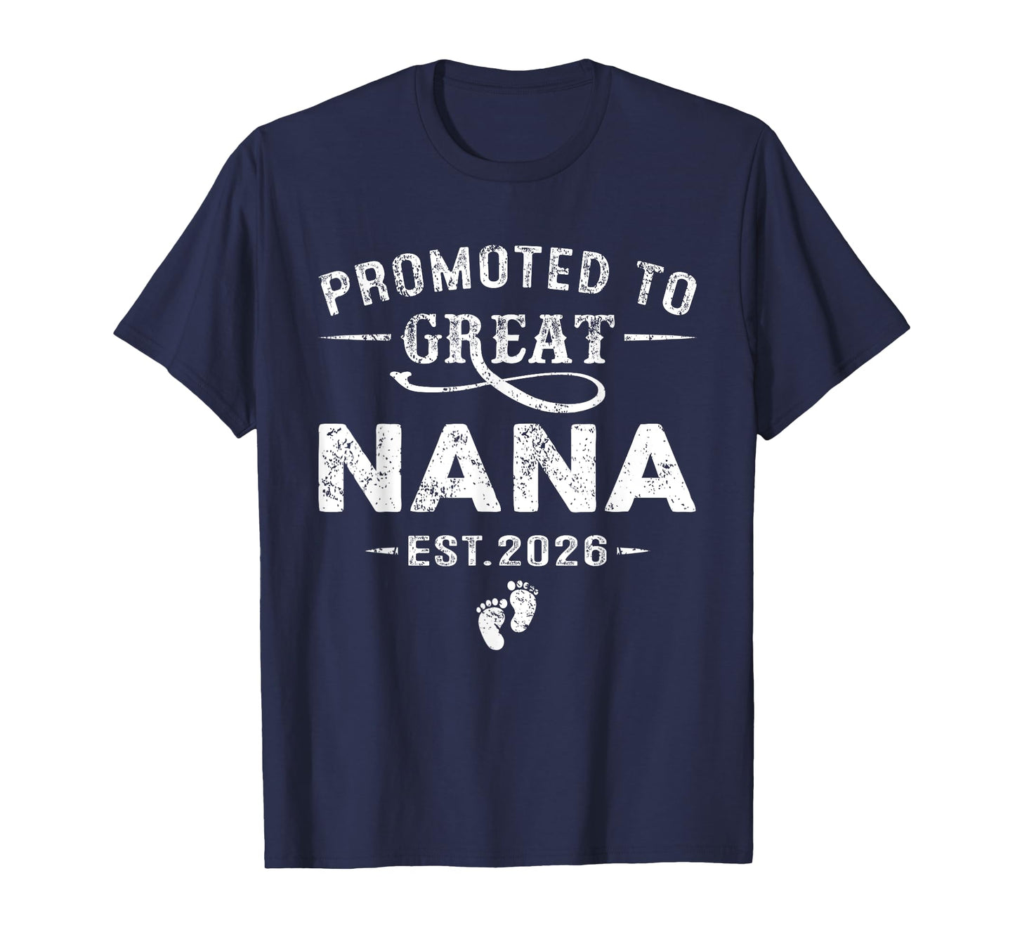 Promoted to Great Nana Est 2026 Pregnancy Announcement T-Shirt