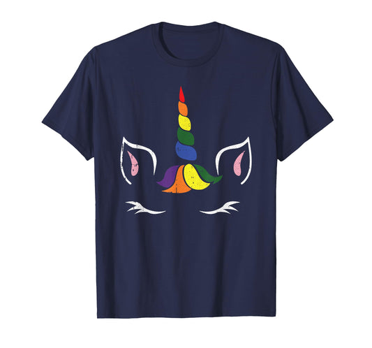 Unicorn Gay Pride Magical Rainbow Flag Proud LGBT-Q Ally T-Shirt