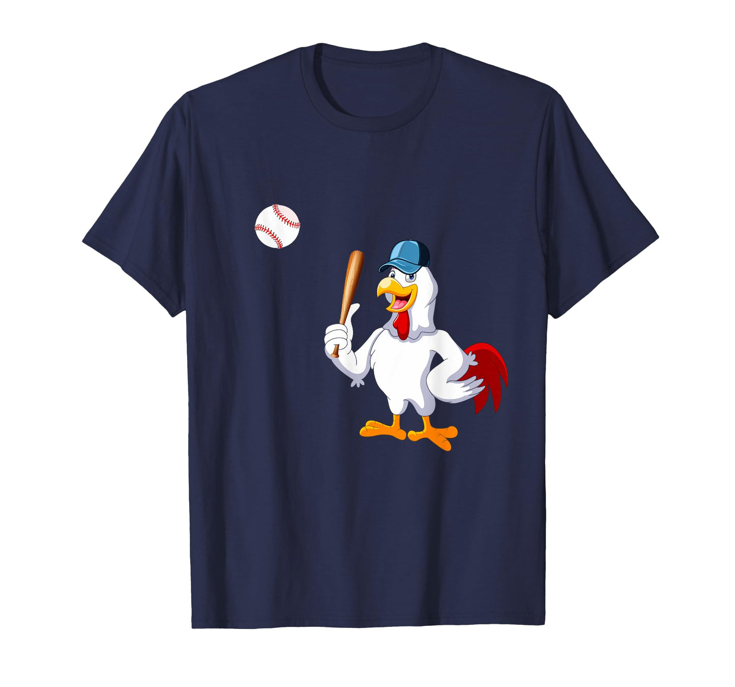 Chicken Playing Baseball Costume Baseball Player Family Kids T-Shirt