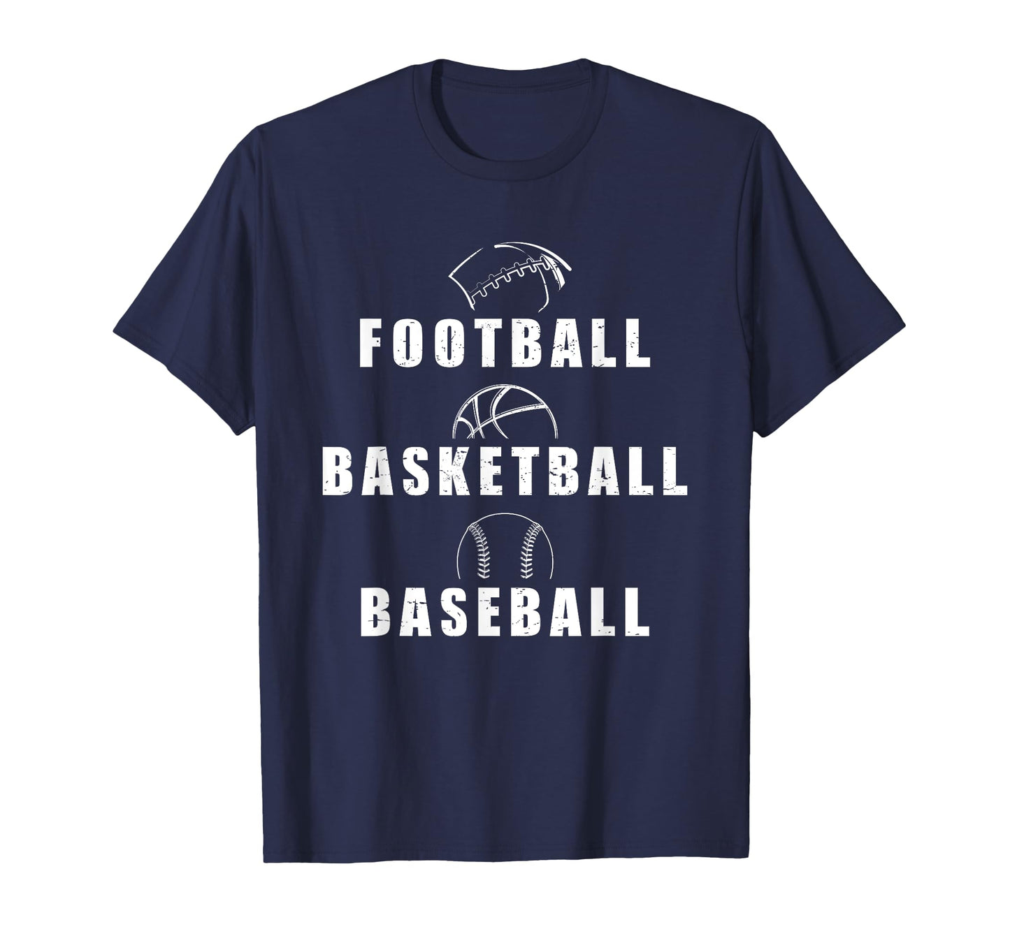 3 sport athletes football, basketball, baseball multi sport T-Shirt
