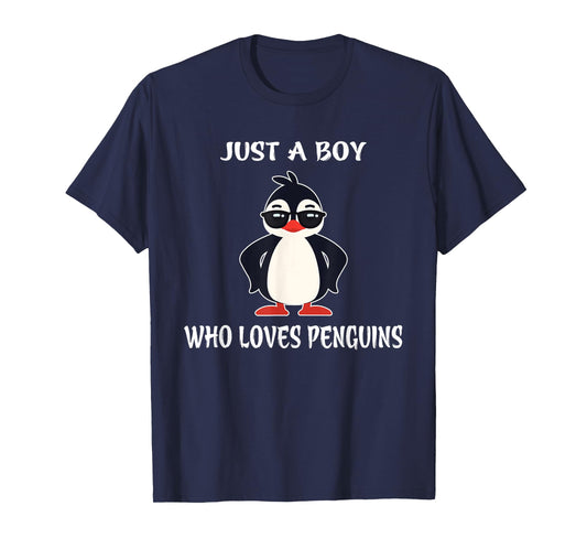 Just A Boy Who Loves Penguins T-Shirt Birthday Girl Gift T-Shirt