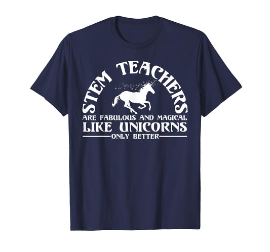 Funny STEM Teacher Appreciation Unicorn Lover T Shirt T-Shirt for Men Women Girls Kids
