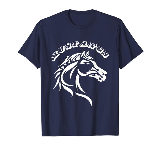 Mustangs Teacher Student School Sports Fan Team Spirit Men Women Girls Kids T-Shirt