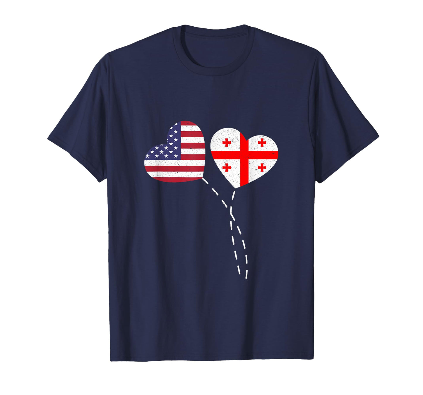 Loving Georgia USA Flag Heart Georgian Americans Love T-Shirt