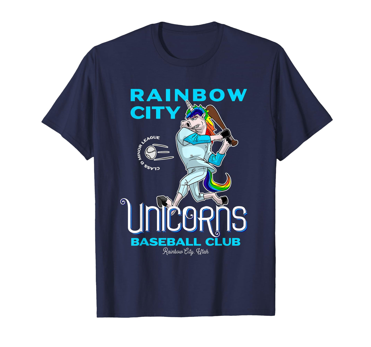 Rainbow City Unicorns Minor League Baseball Team T-Shirt