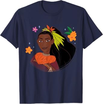 Disney Moana 2 Big Face Matangi Tropical Flowers Costume T-Shirt