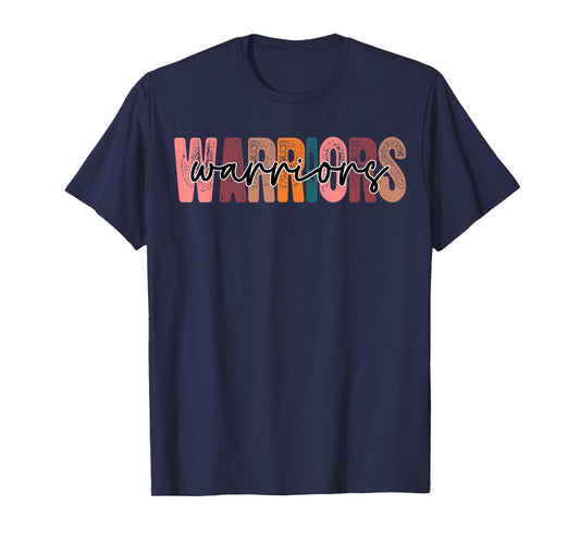 Warriors School Sports Fan Team Spirit T-Shirt